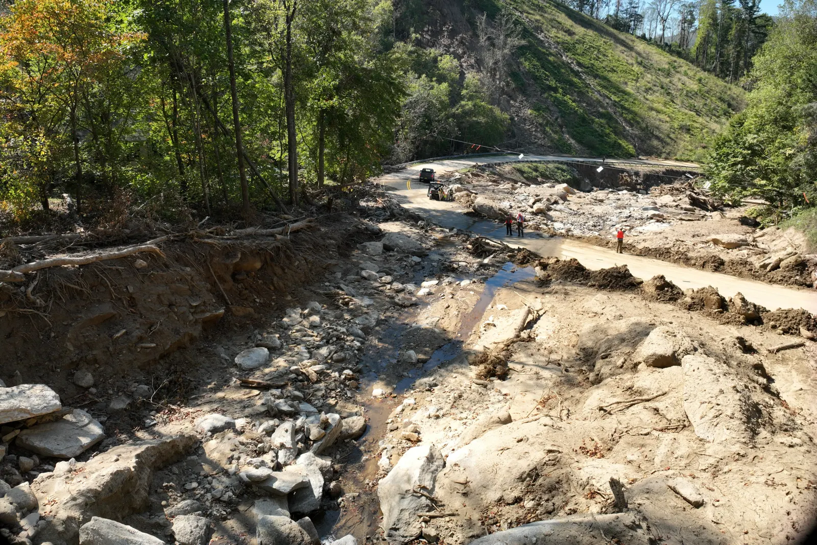 Helene damage along N